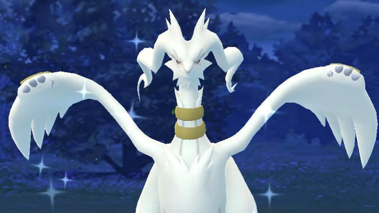 Shiny Reshiram as seen in Pokemon GO (Image via Niantic)