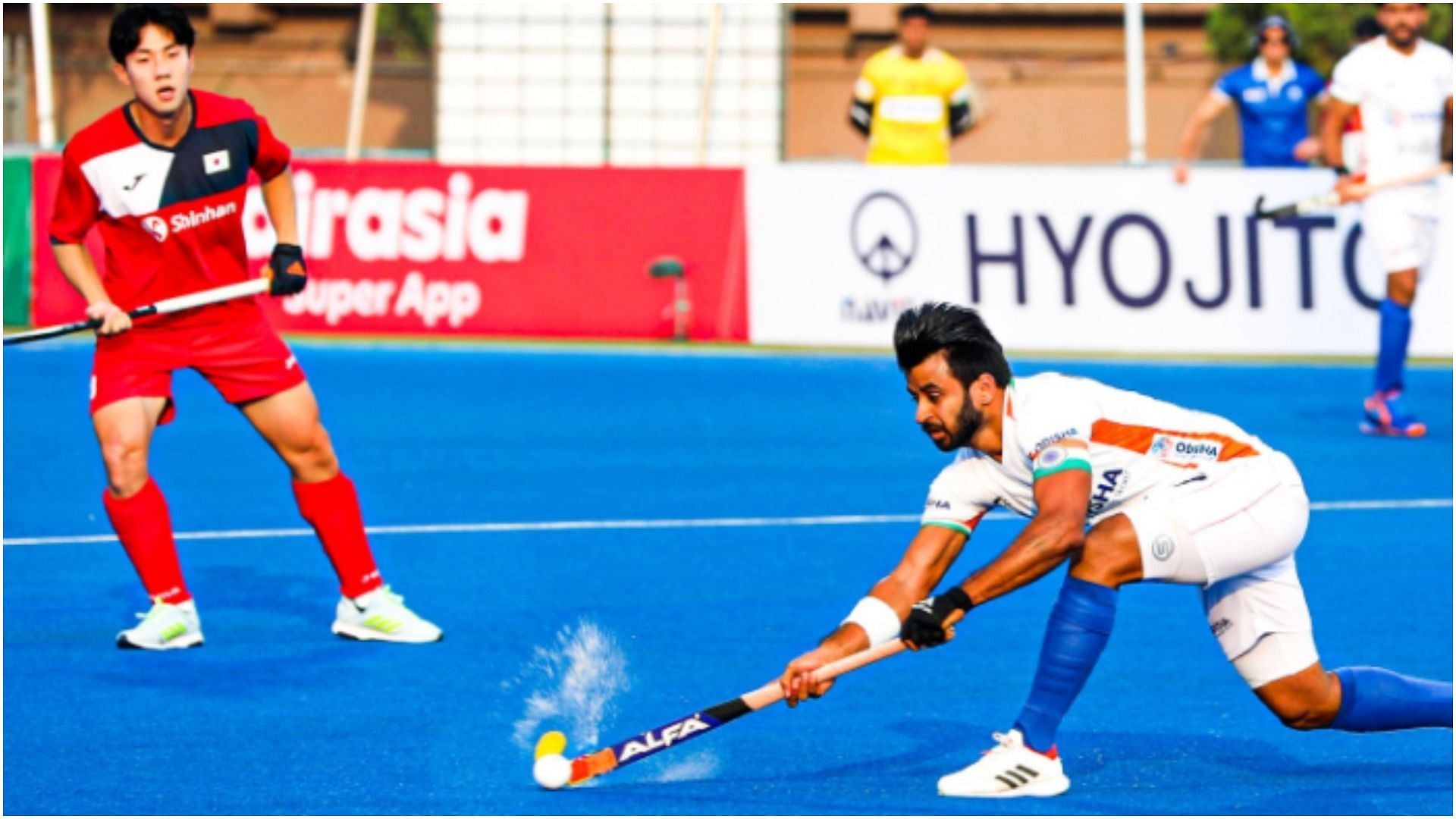 Action from the India vs South Korea match at the Men&#039;s Asian Champions Trophy 2021. (Pic Credit: Hockey India)