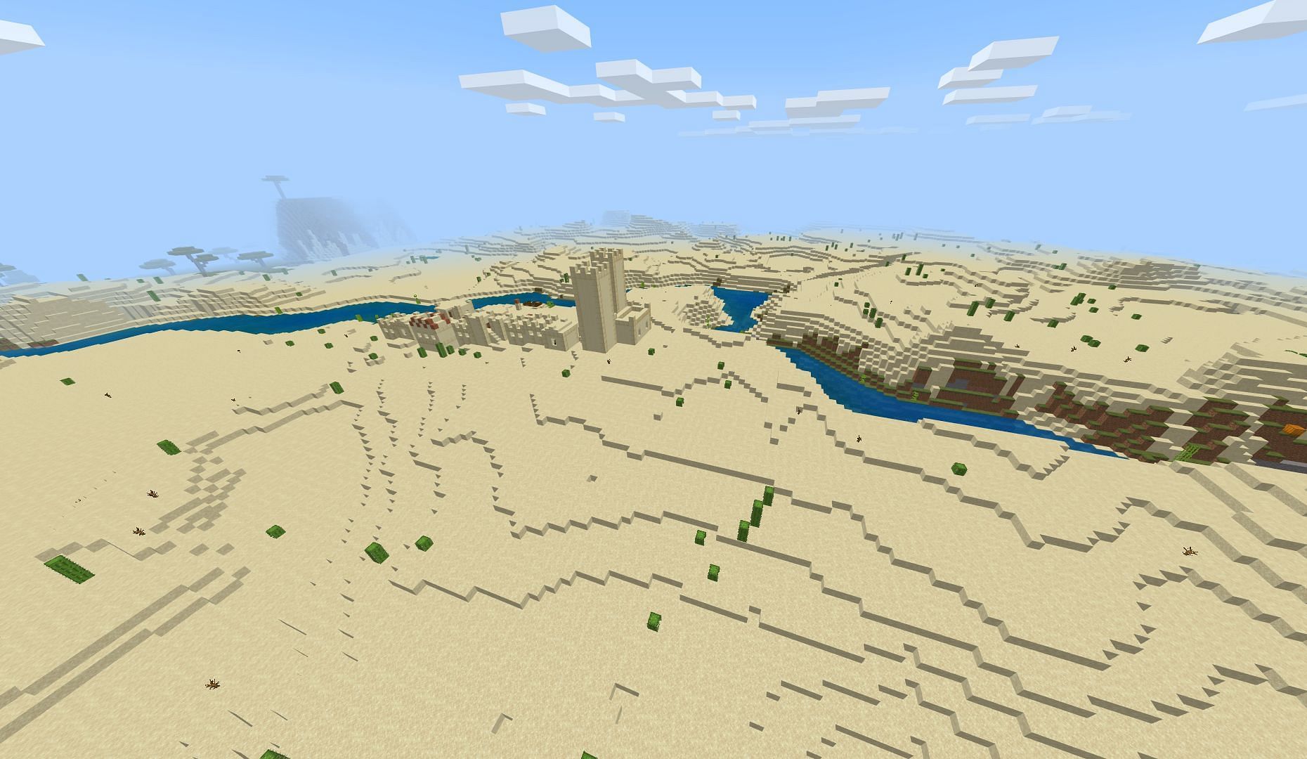 The Desert is wide open (Image via Minecraft)