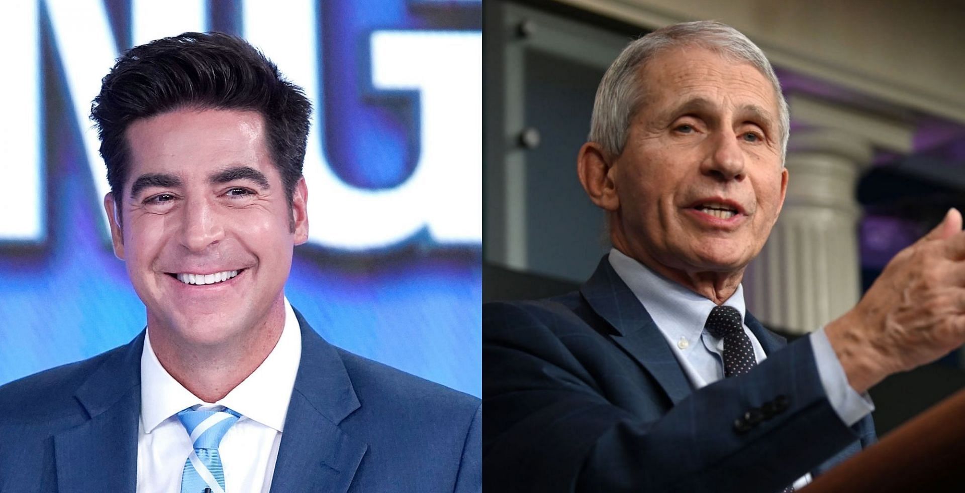 Jesse Watters landed in hot waters for &quot;kill shot&quot; comments against Dr. Fauci (Image via John Lamparski/Getty Images and Chen Mengtong/Getty Images)