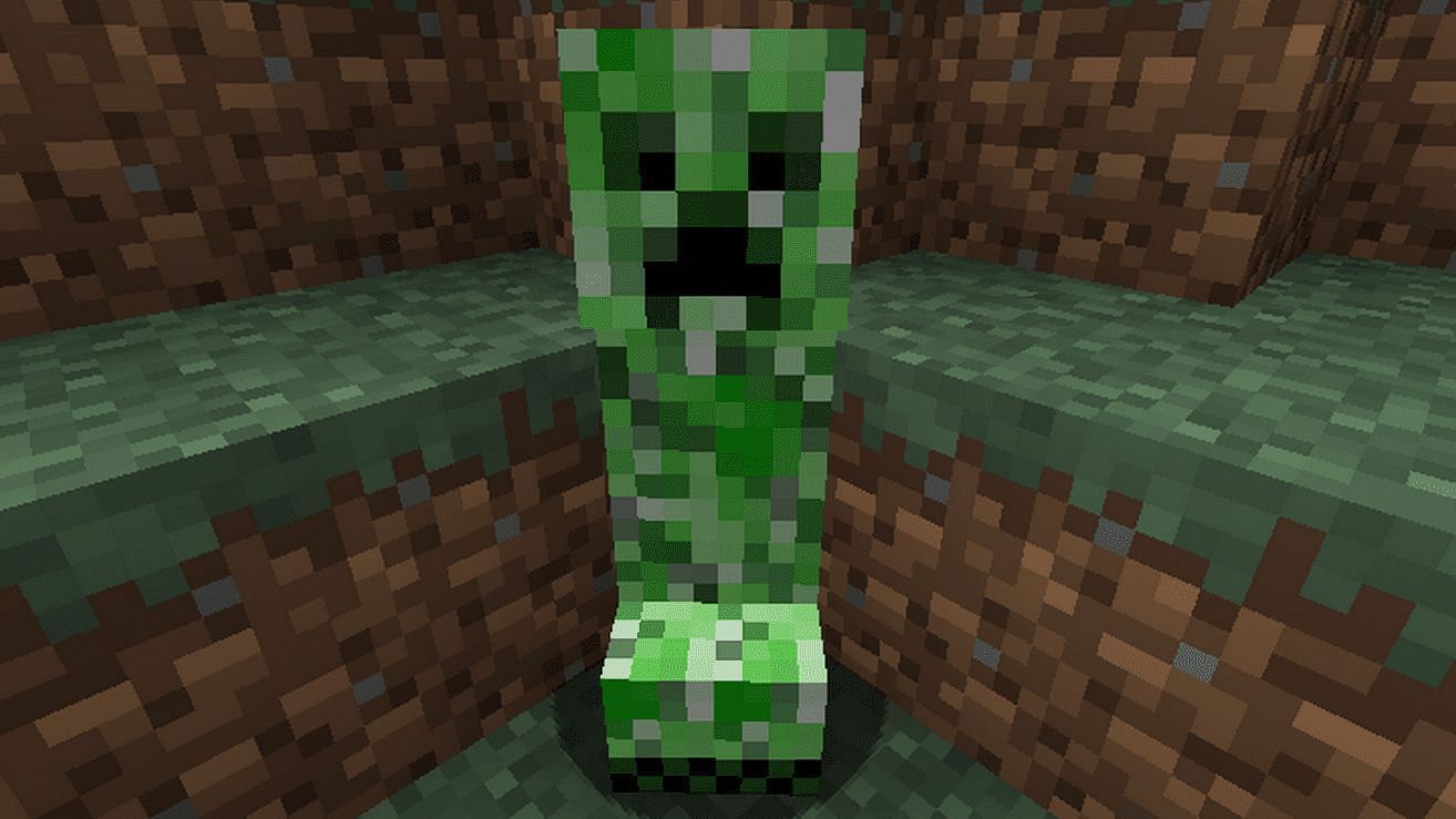 Creepers can derail a player&#039;s game (Image via Minecraft)