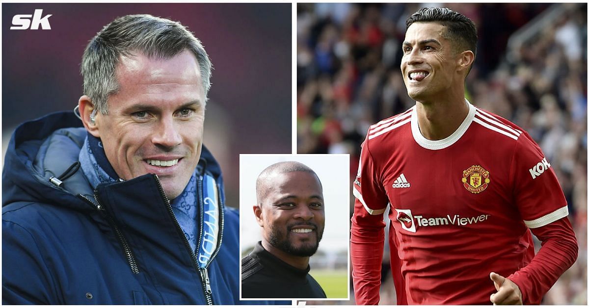 Patrice Evra lashed out at Jamie Carragher for criticizing Cristiano Ronaldo (Image via Sportskeeda)