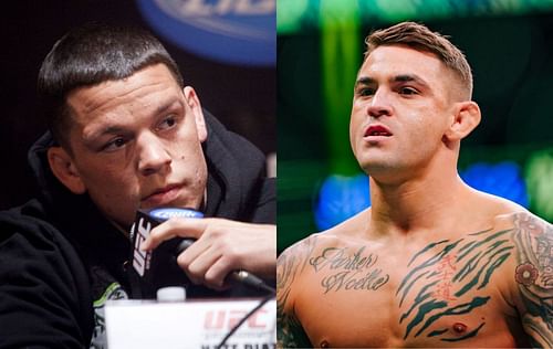 Nate Diaz (left); Dustin Poirier (right).