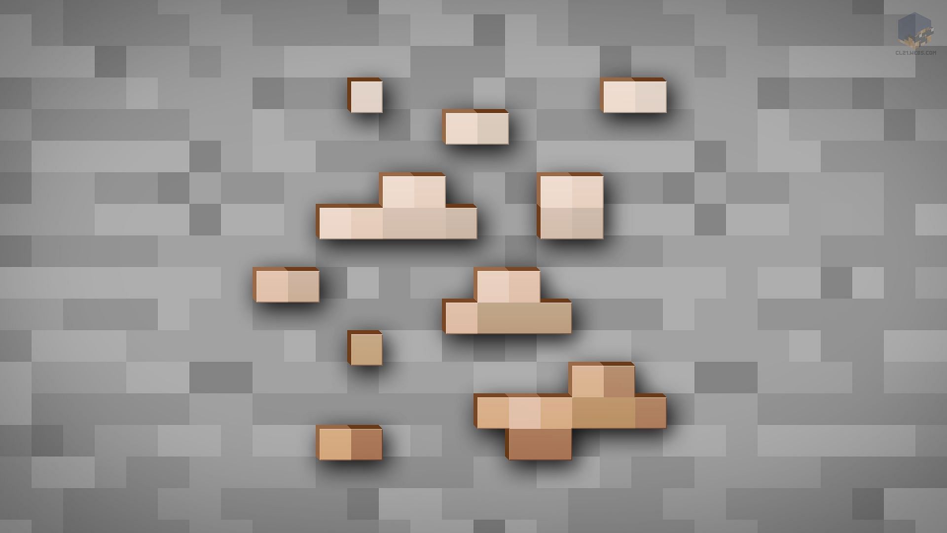 Iron ore in Minecraft (Image via WallpaperAccess/Minecraft)
