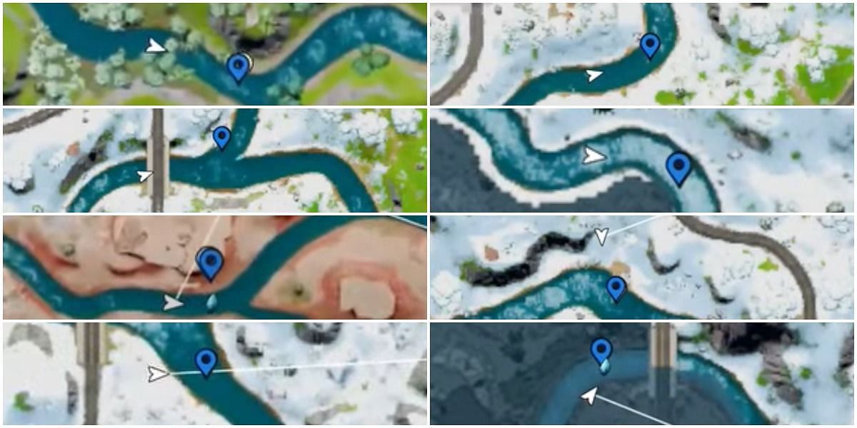 Location of Rivers to complete the quest in Fortnite(Image via Epic)