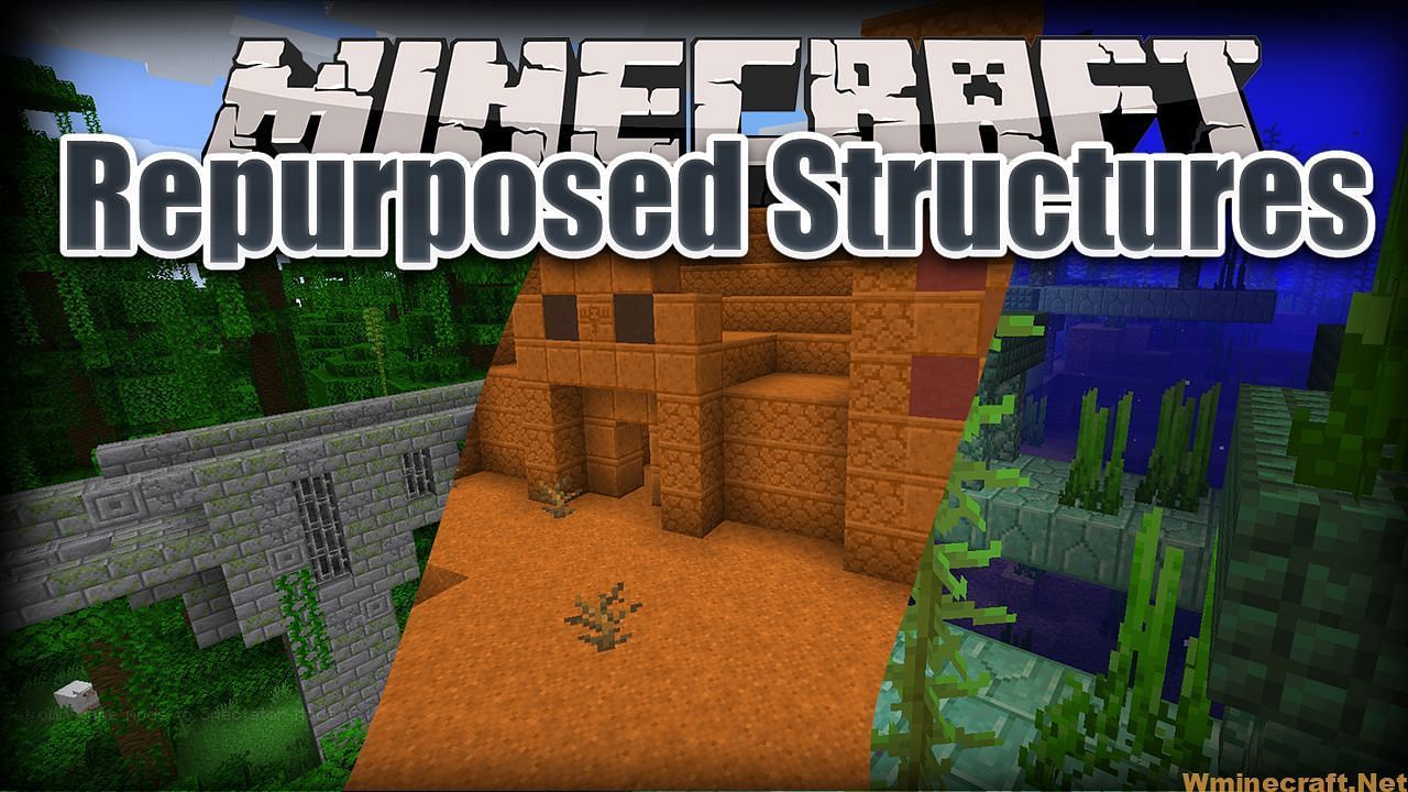 Repurposed Structures adds various new structures to the game (Image via Minecraft)