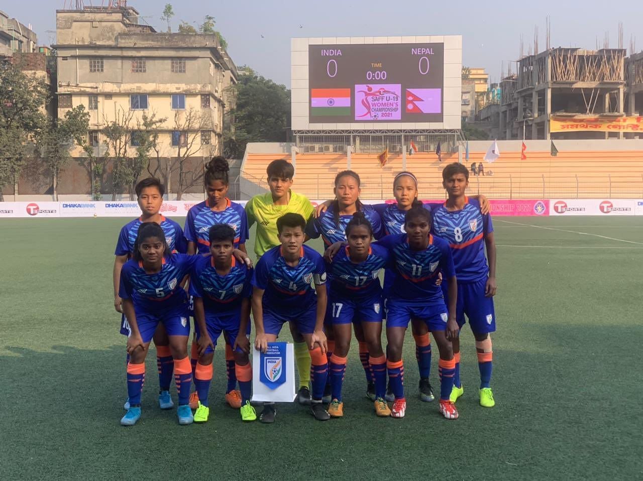 India reached the final of the SAFF U-19 Women&#039;s Championship for the first time. (Image - AIFF)