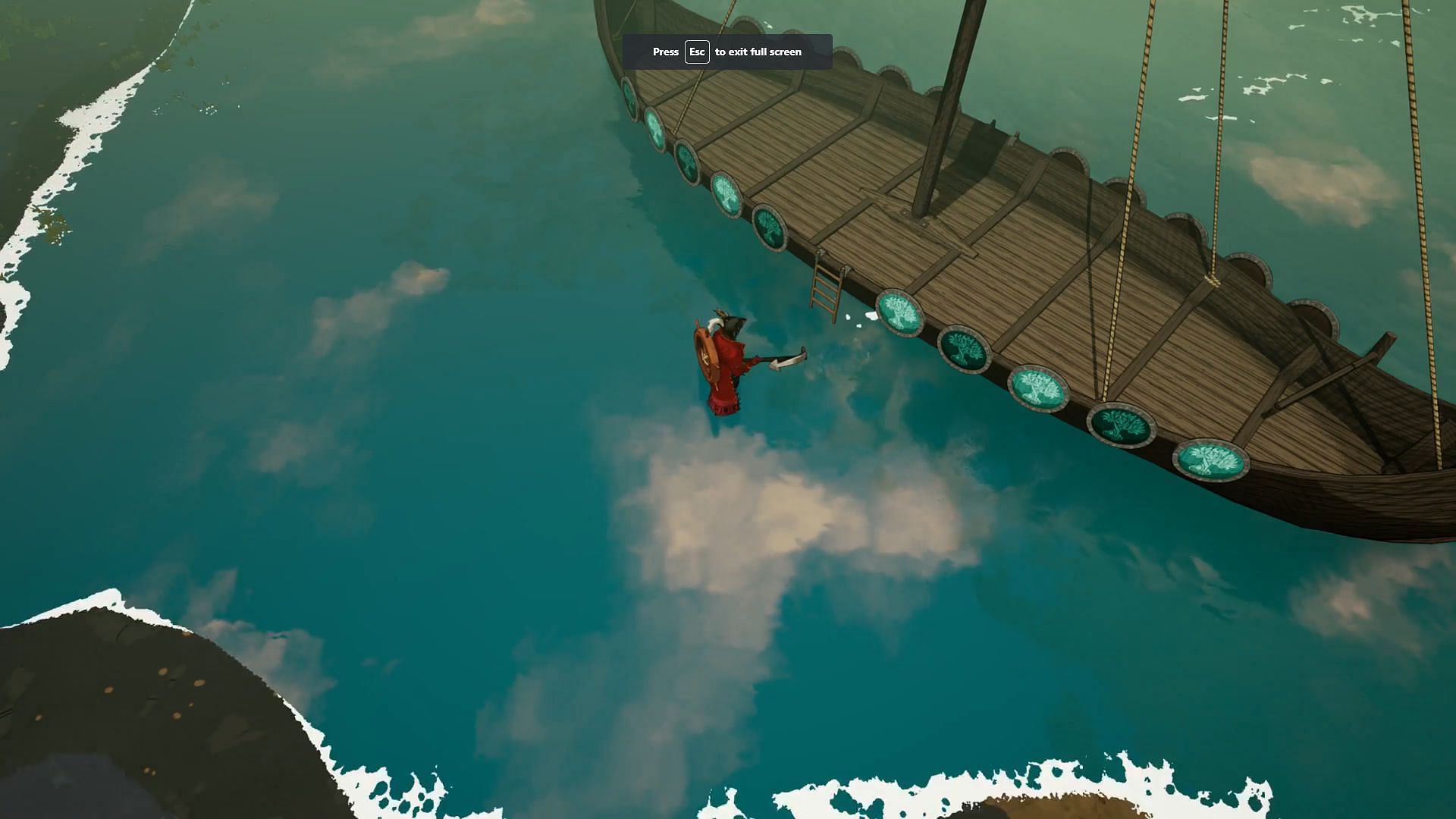 Crafting a boat in Tribes of Midgard (Image via Norsfell Games)