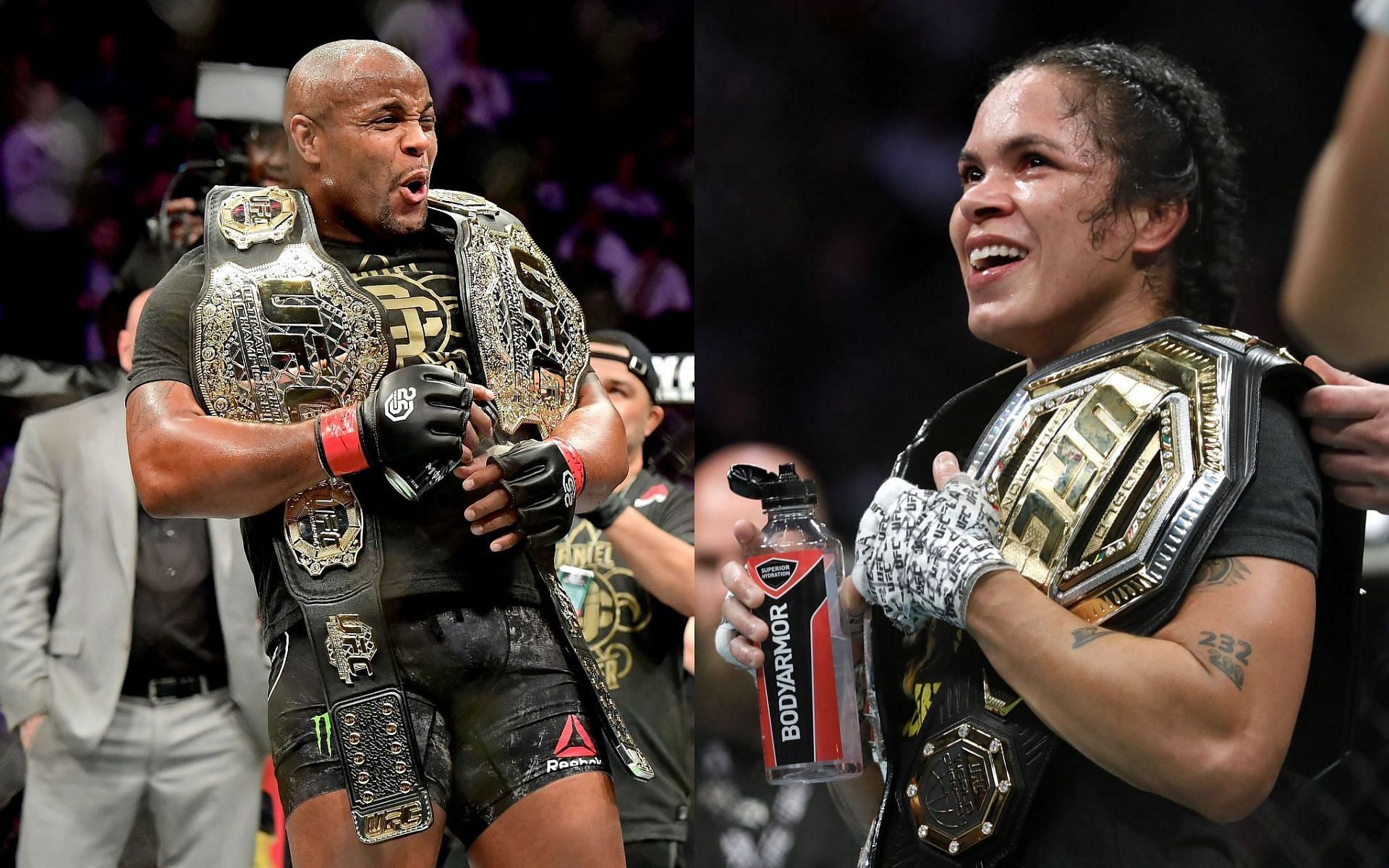 Daniel Cormier (left) &amp; Amanda Nunes (right)