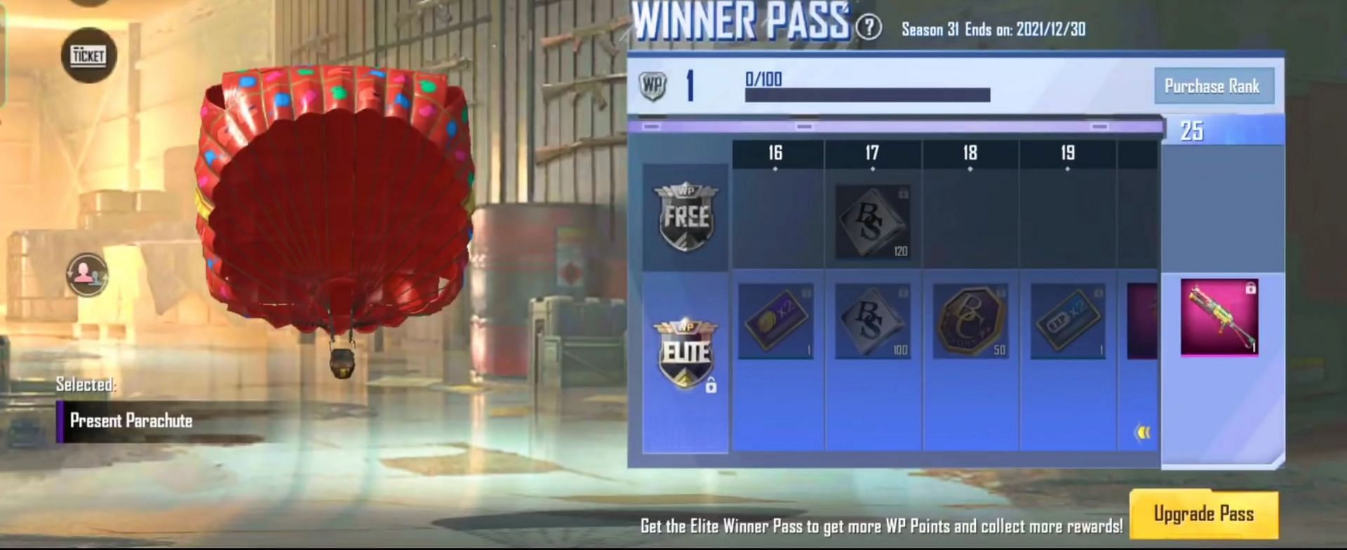Season 31 pass will conclude at the end of December (Image via PUBG Mobile Lite)