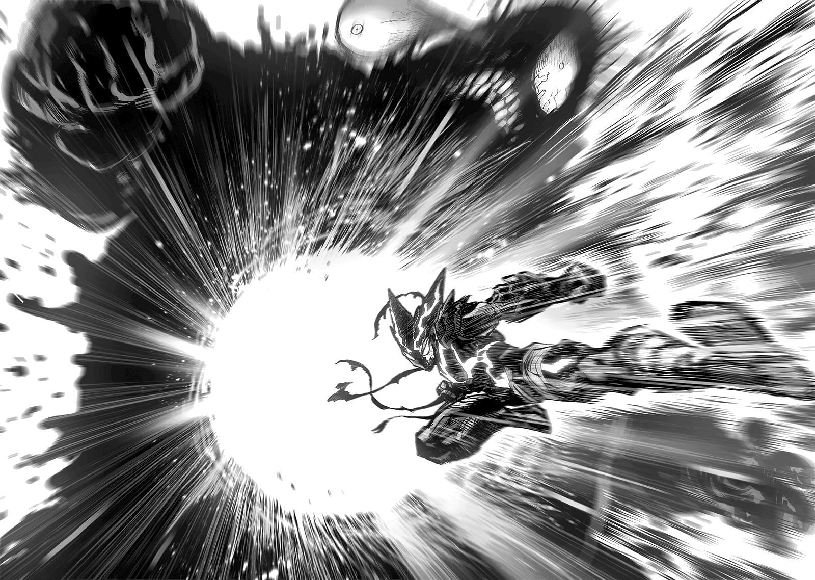 Garou attacks Fuhrer Ugly as seen in One Punch Man Chapter 154 (Image via onepiecechapters.com)