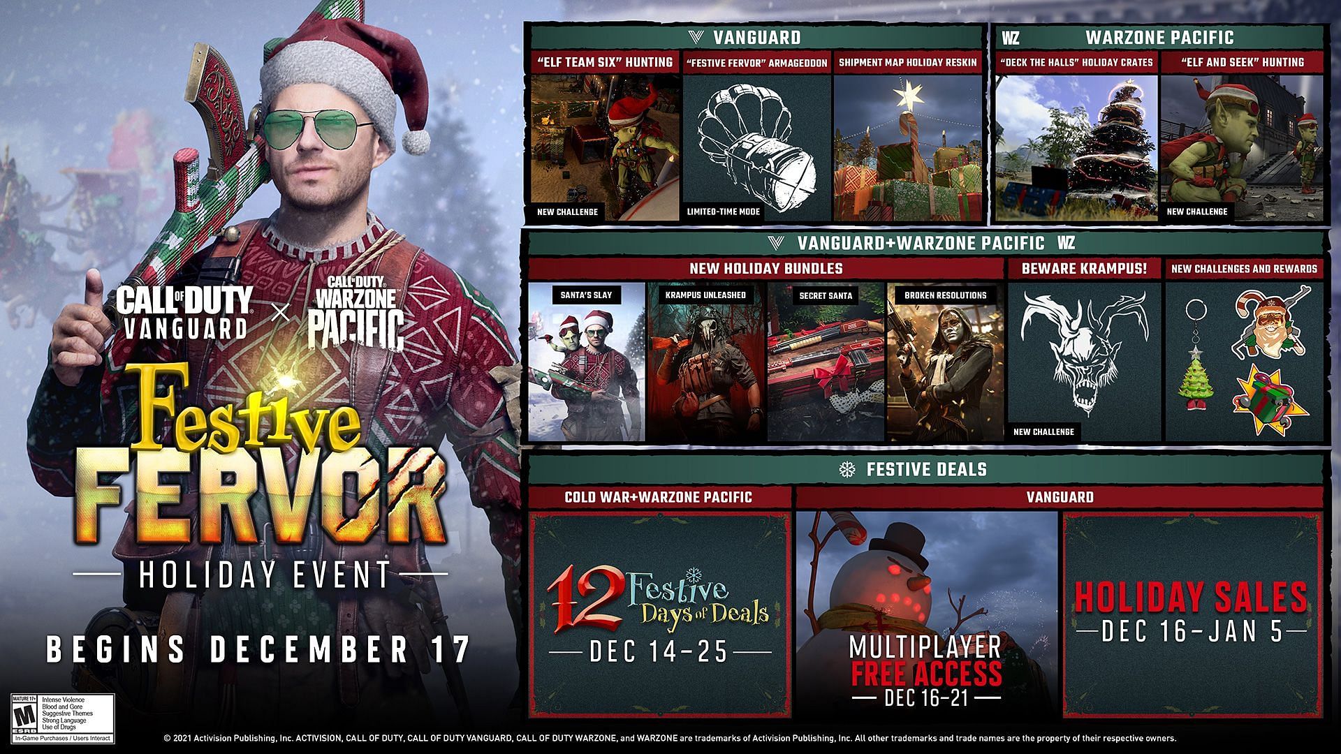 The Festive Fervor road map. (Image via Activision)