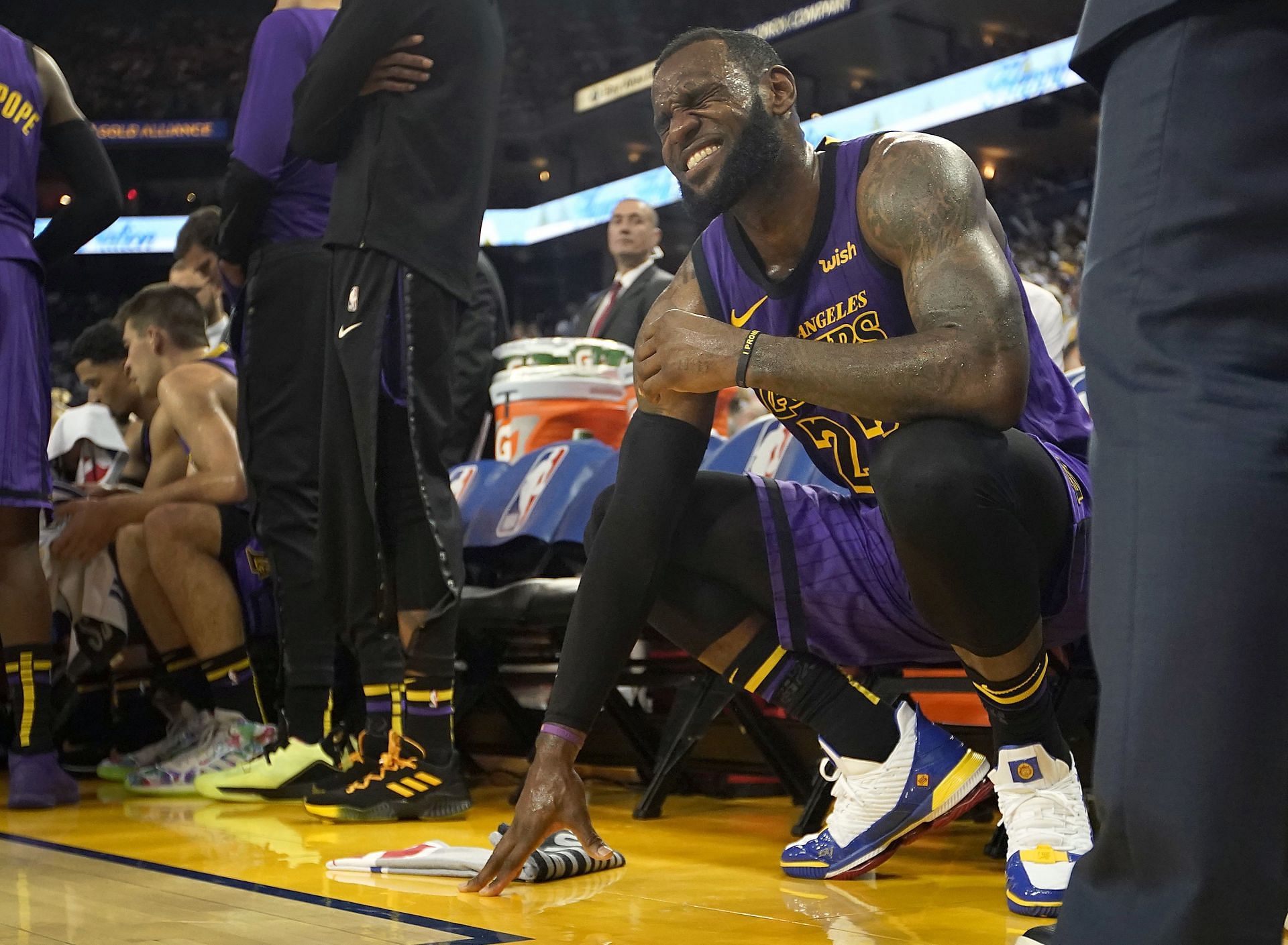 The LA Lakers are not advancing past the Golden State Warriors or the Phoenix Suns without a healthy LeBron James [Photo: The Denver Post]