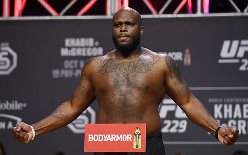 Former UFC heavyweight title challenger and current contender Derrick Lewis at an event's weigh-in