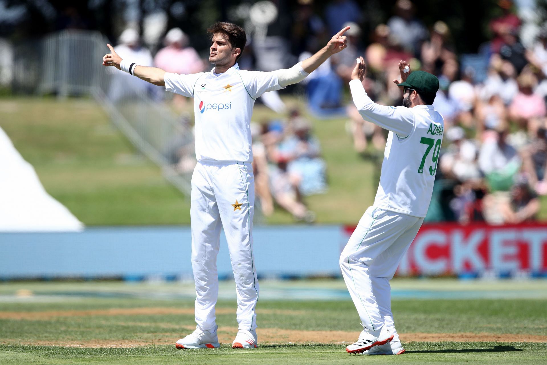 Shaheen Shah Afridi has taken two wickets in the second innings for Pakistan
