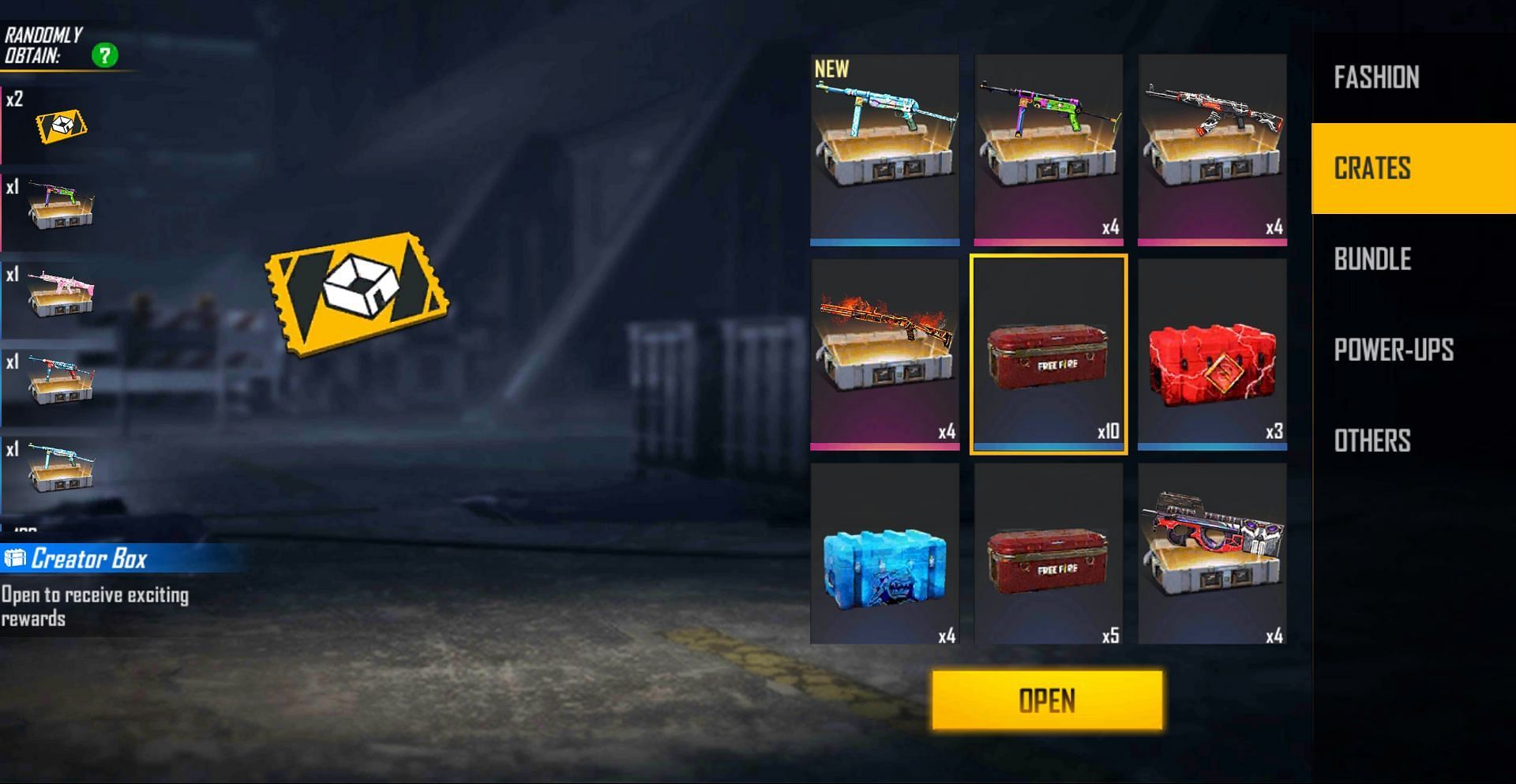 Boxes need to be opened via vault (Image via Free Fire)