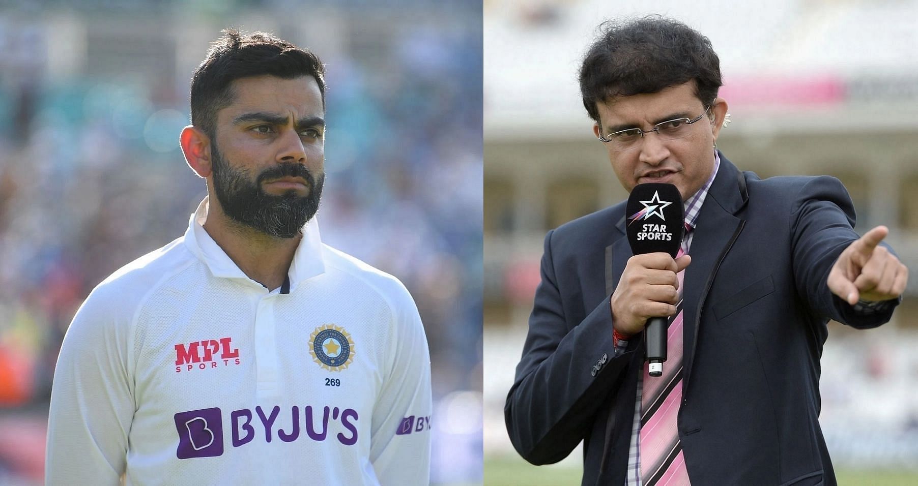 Virat Kohli (left) and Sourav Ganguly. Pics: Getty Images