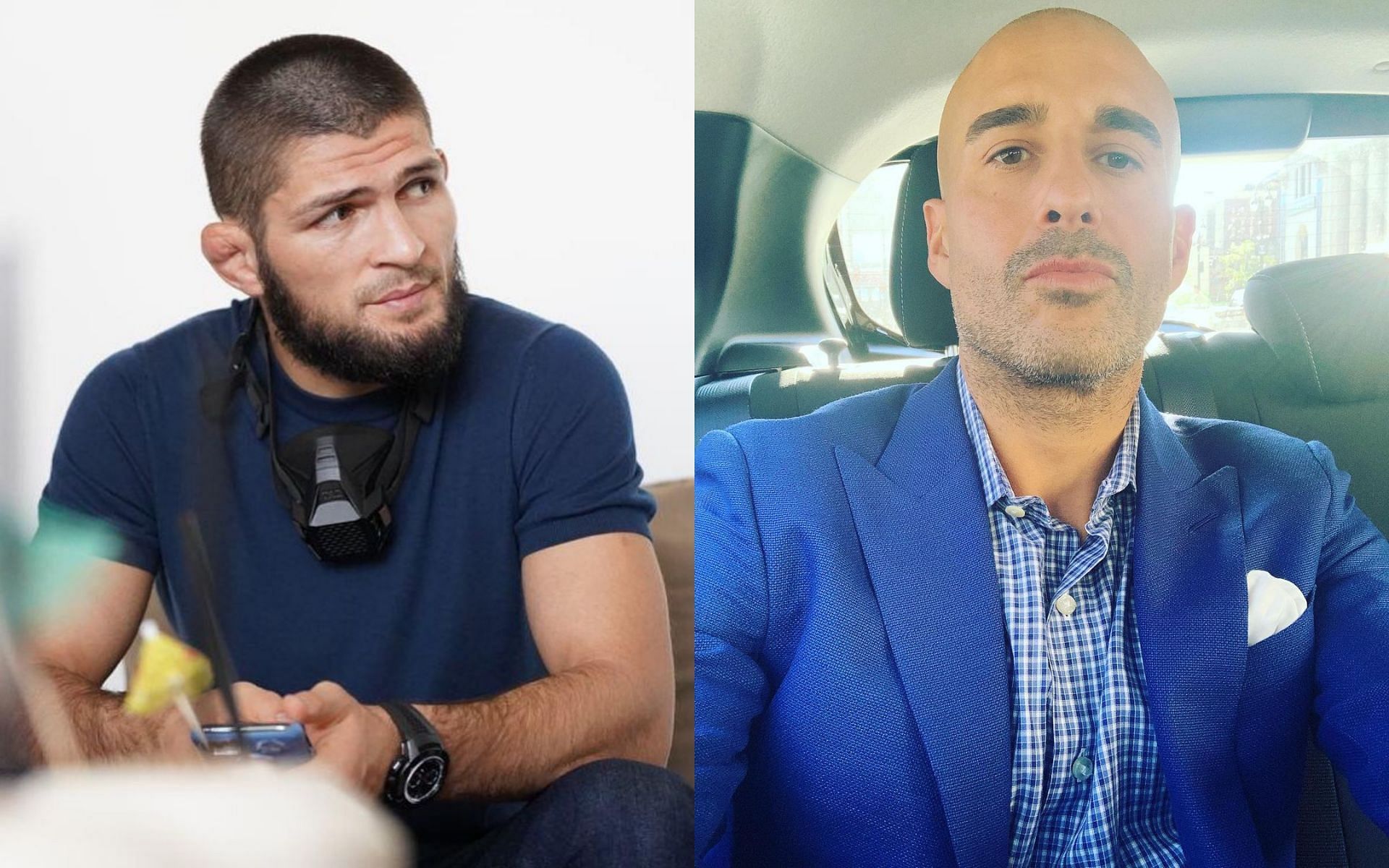 Khabib Nurmagomedov (left) and Jon Anik (right) [Image Courtesy: @khabib_nurmagomedov and @jon_anik on Instagram]