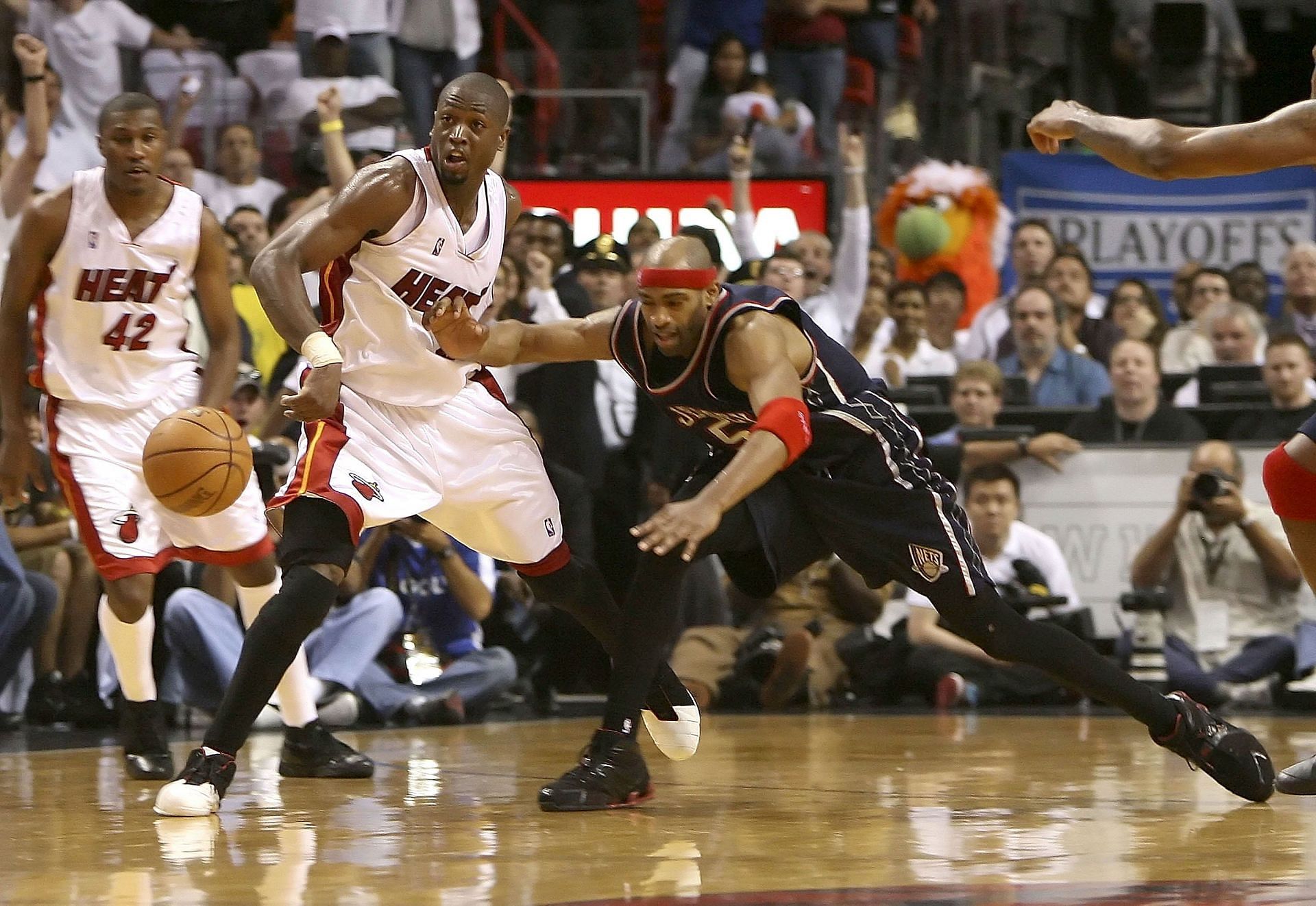 Vince Carter, Jason Kidd and Richard Jefferson of the New Jersey