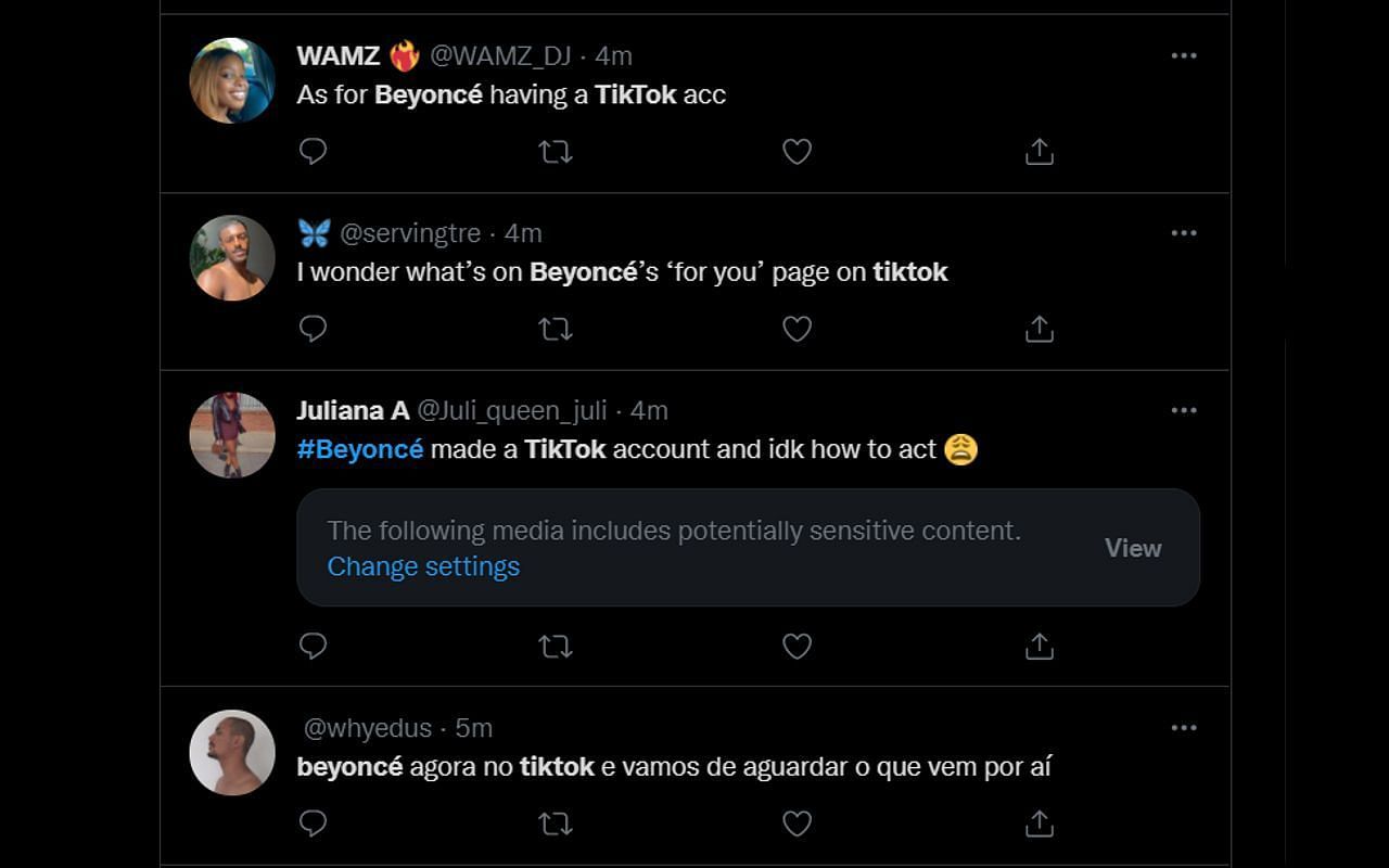 Twitter reacts to Beyonc&eacute;&#039;s Tiktok account