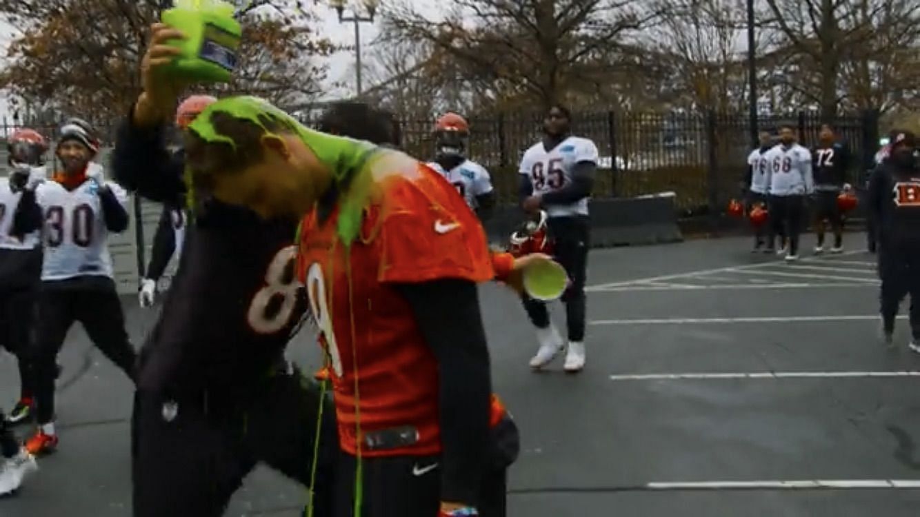 Joe Burrow finally meets SpongeBob, gets slimed