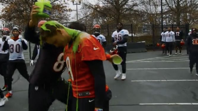 Watch: Joe Burrow gets the slime treatment for winning NVP of the week award