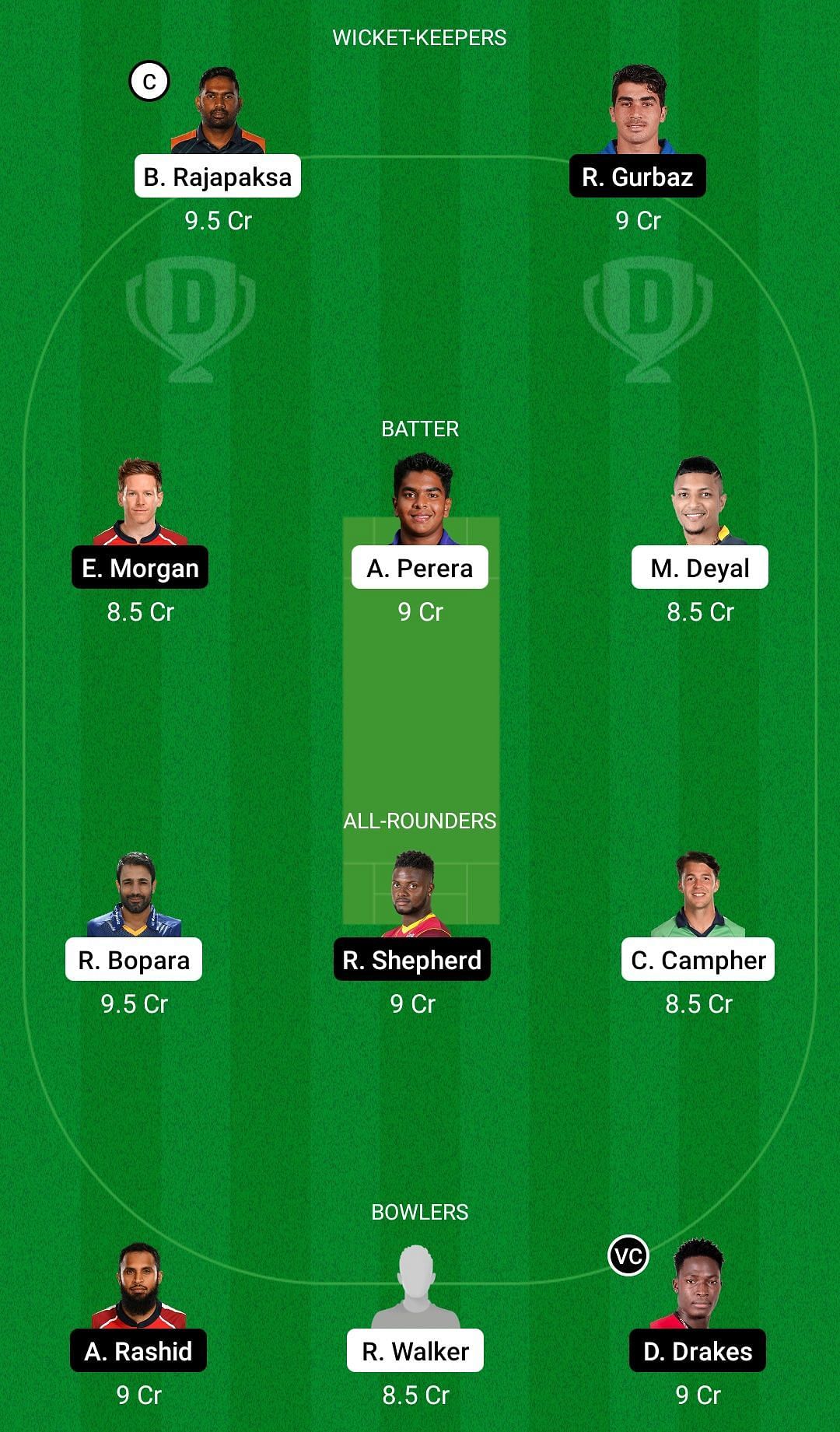 CB vs DB Dream11 Team - 1