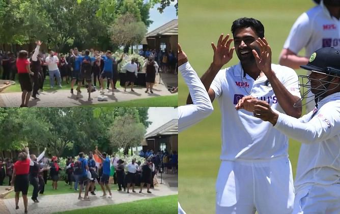 [WATCH]: Ravichandran Ashwin shakes a leg with Cheteshwar Pujara and Mohammed Siraj after India’s Centurion triumph
