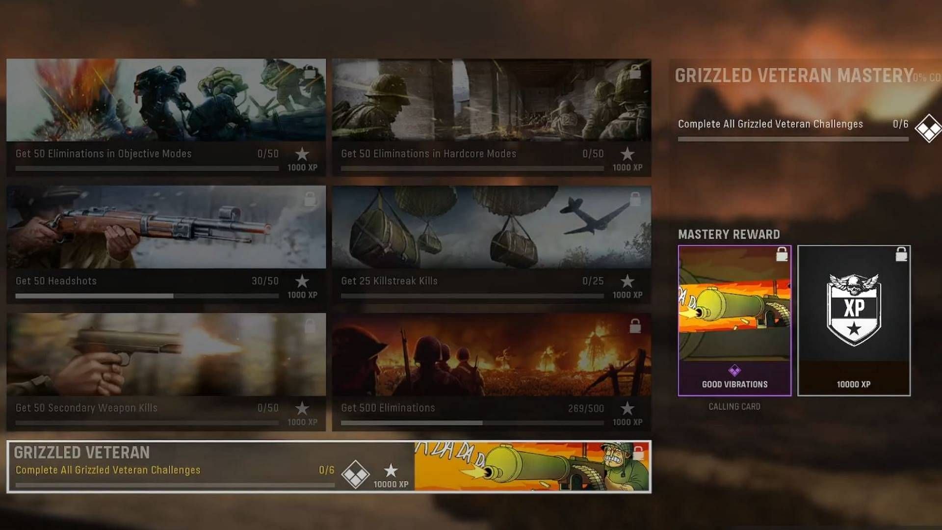 Various challenges (Image via Call of Duty: Vanguard)