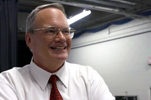 Jim Cornette backstage at an event.