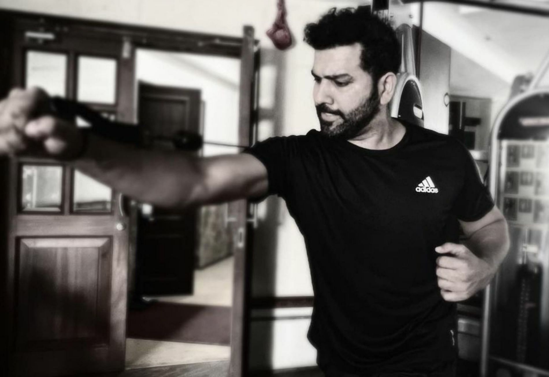 Rohit Sharma working towards getting back in shape. Pic: Mumbai Indians/ Instagram