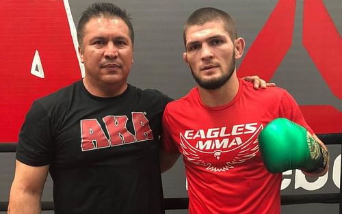 Javier Mendez with Khabib Nurmagomedov via Instagram @akajav