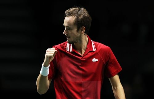 Daniil Medvedev at the 2021 Davis Cup