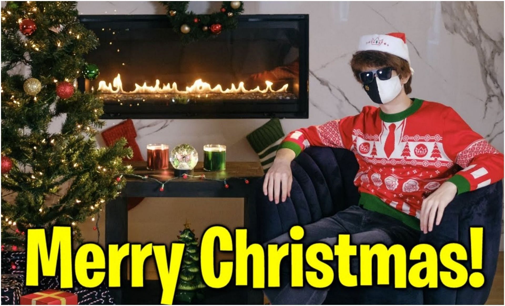 Ranboo enjoying Christmas (Image via YouTube/Fizzory)