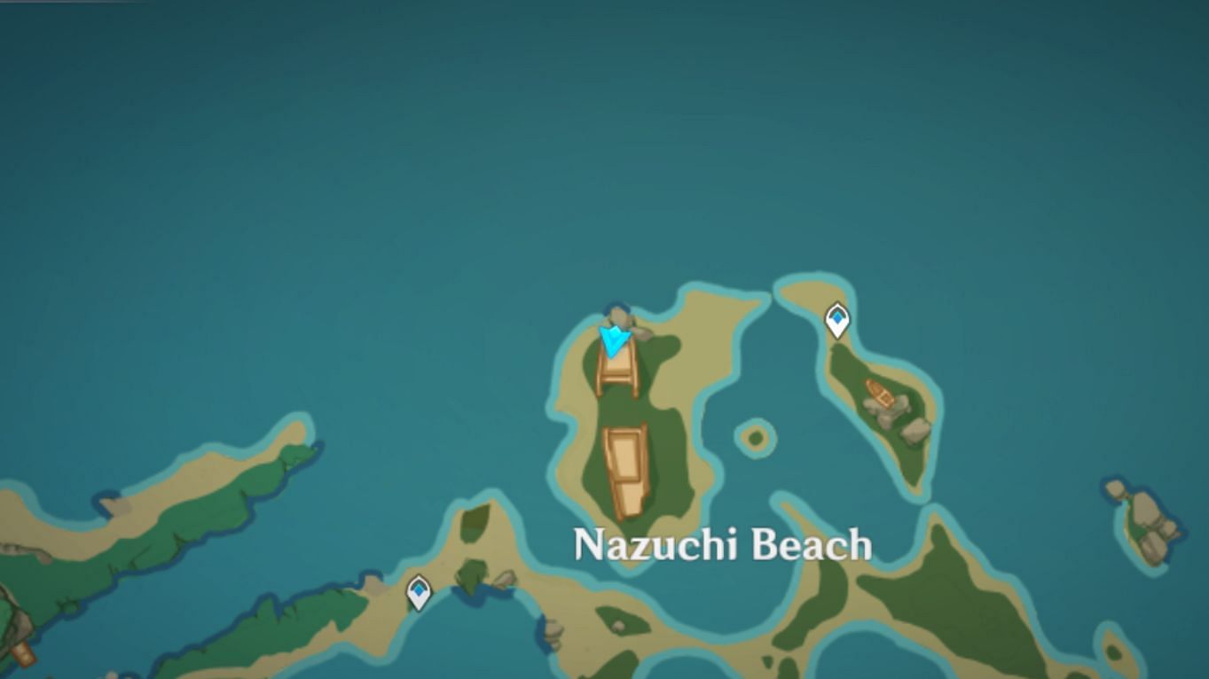 Torn page location in Nazuchi Beach (Image via Genshin Impact)