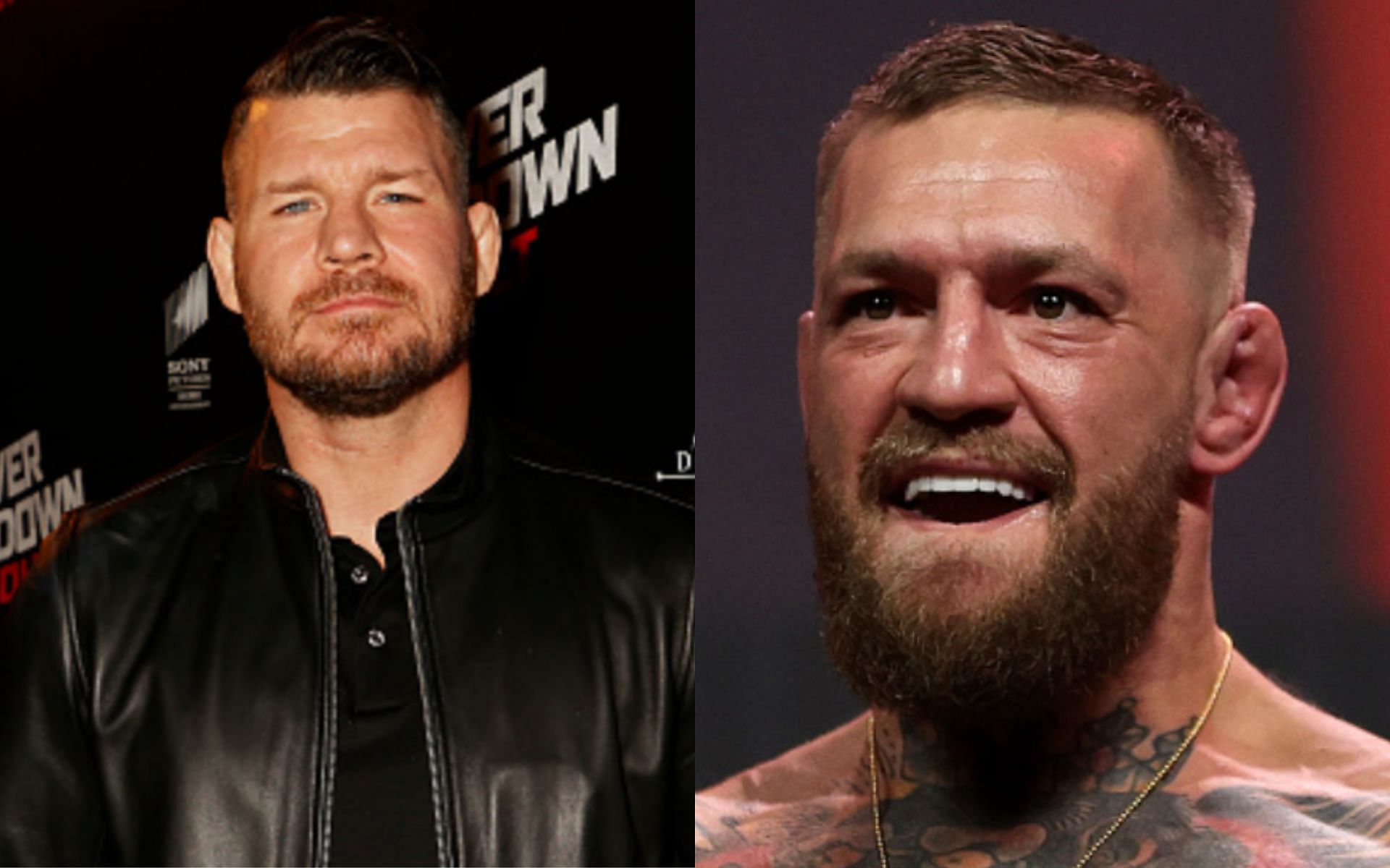Michael Bisping (left); Conor McGregor (right)