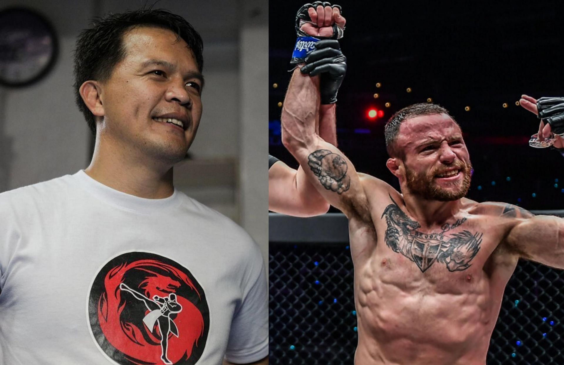 Jarred Brooks (Right) had some scathing words for Coach Mark Sangiao (Left) | [Photos: ONE Championship]