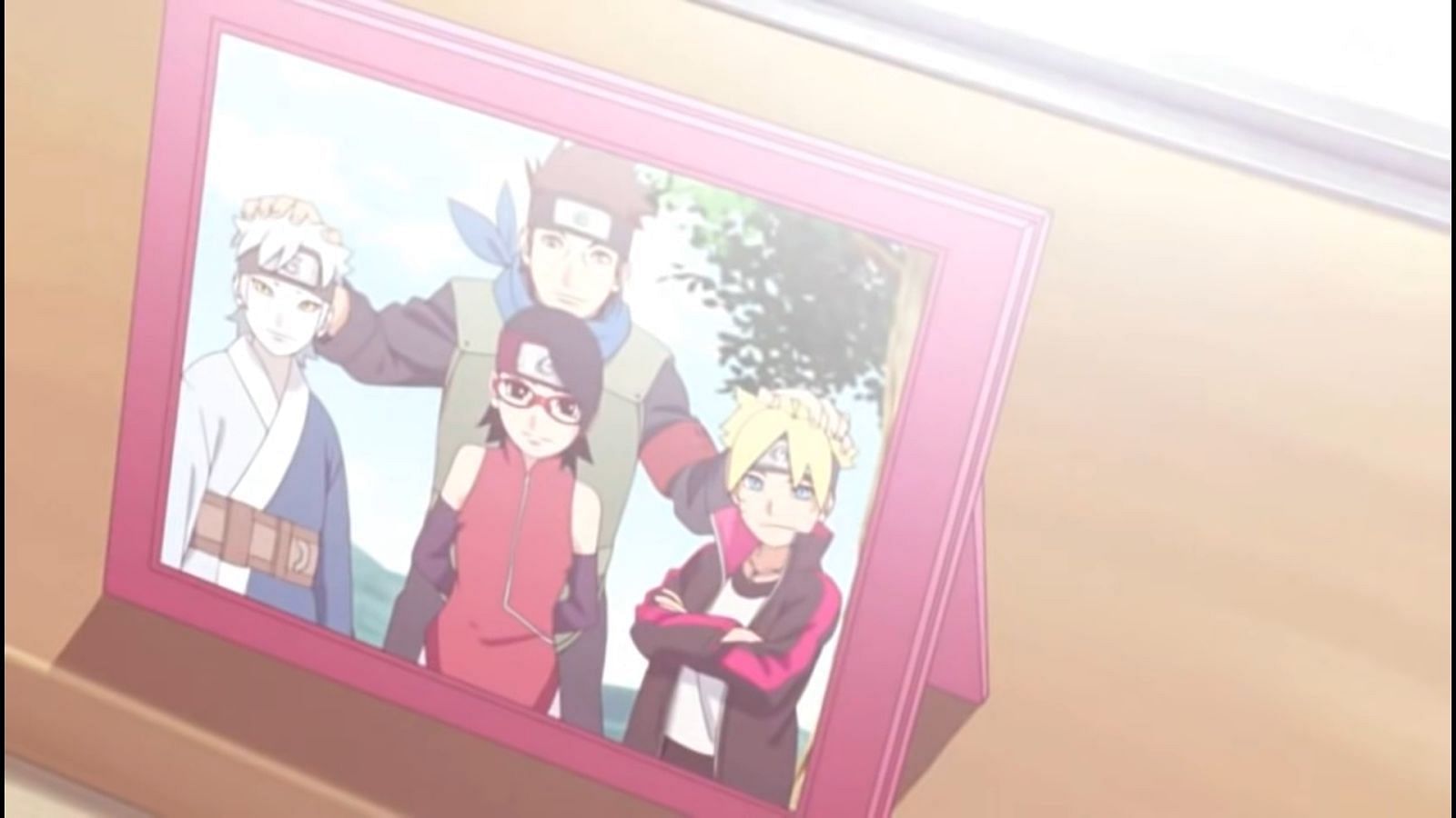 Team 7&#039;s picture in Sarada&#039;s room (Image via YouTube)