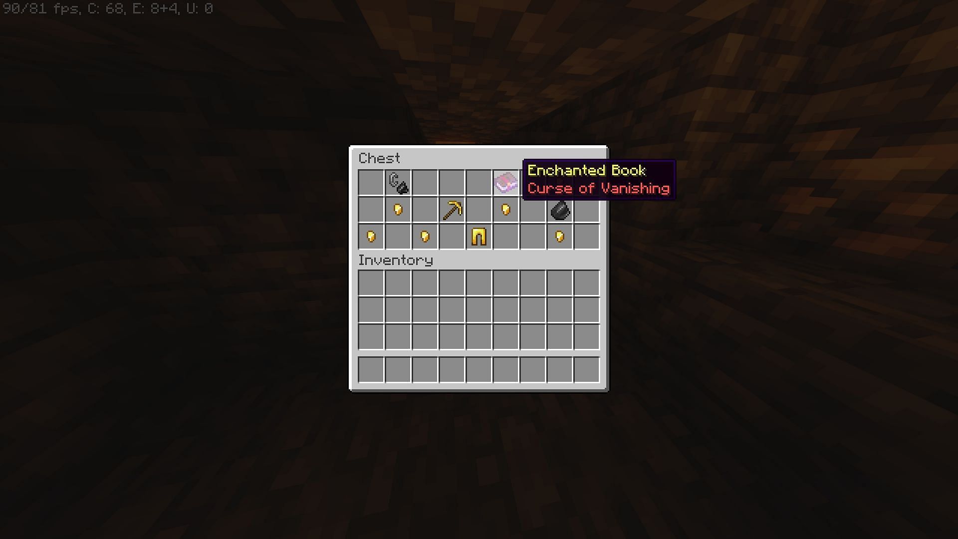 Curse of Vanishing can be obtained in chests (Image via Mojang Studios)