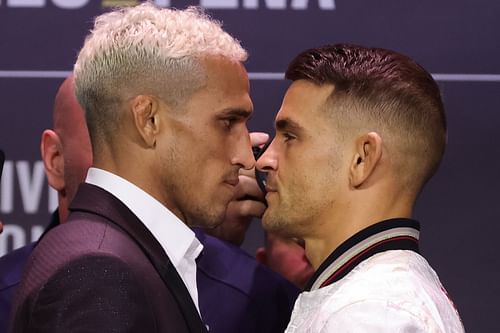 UFC 269 Press Conference - Charles Oliveira stares down Dustin Poirier