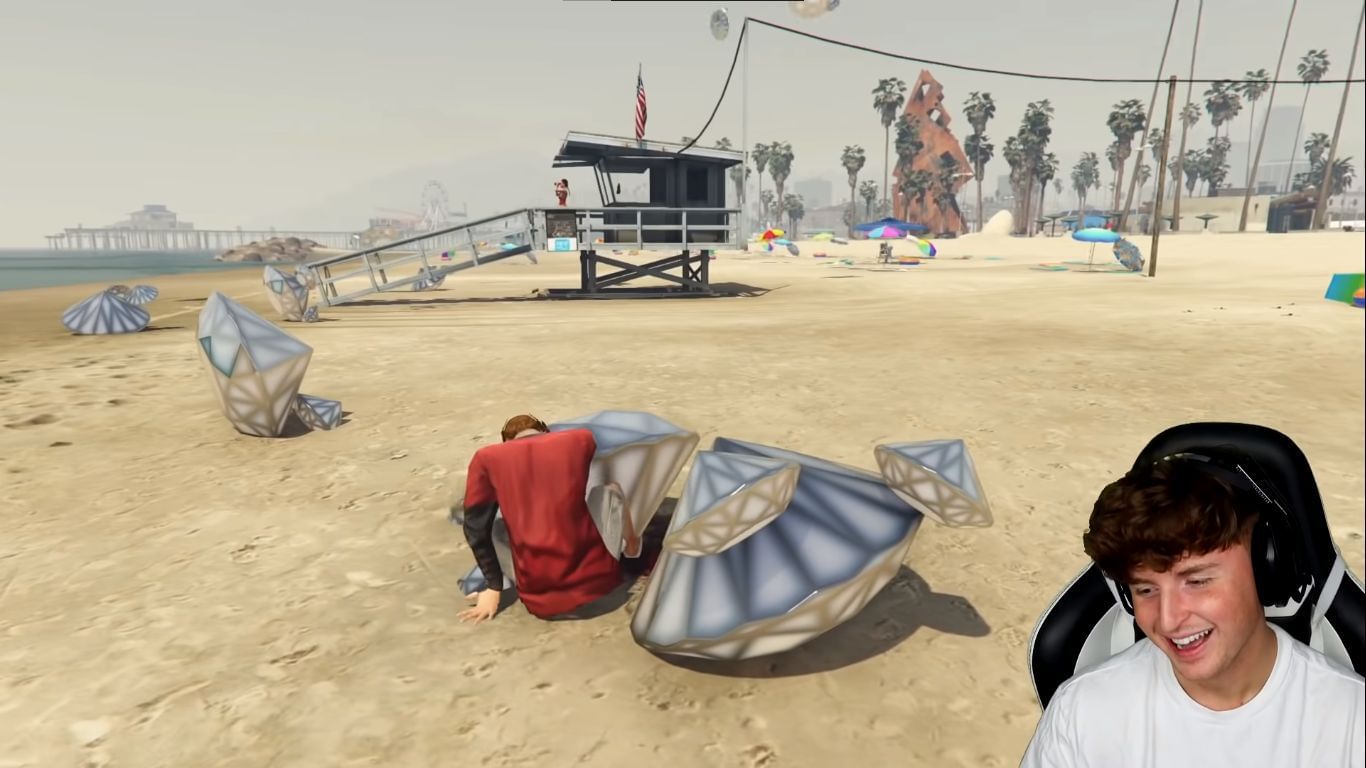 A still from Caylus&#039; GTA 5 diamond adventures (Image via Caylus/YouTube)