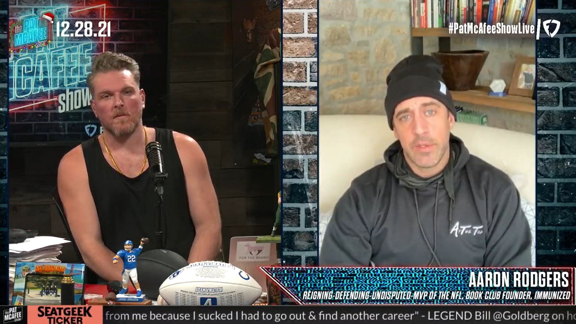 Aaron Rodgers on The Pat McAfee Show