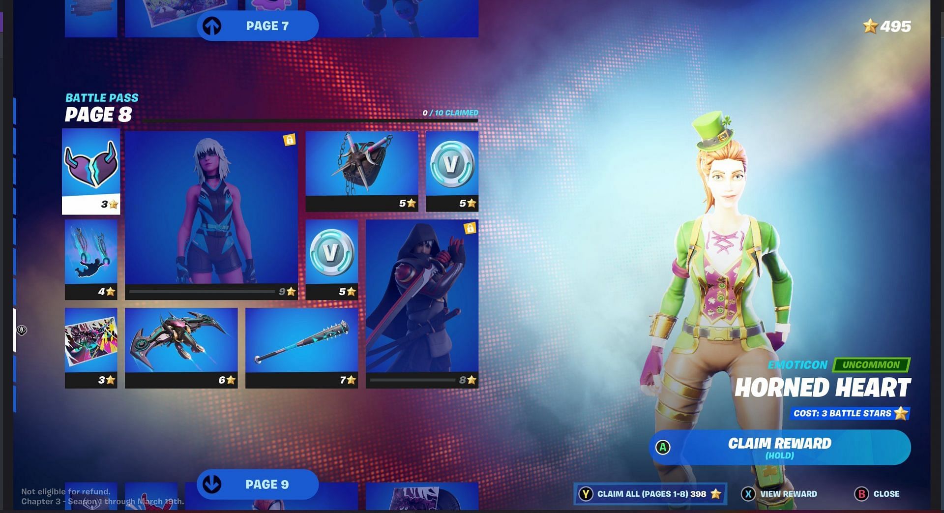 Page 8 of the Battle Pass (Image via Fortnite)