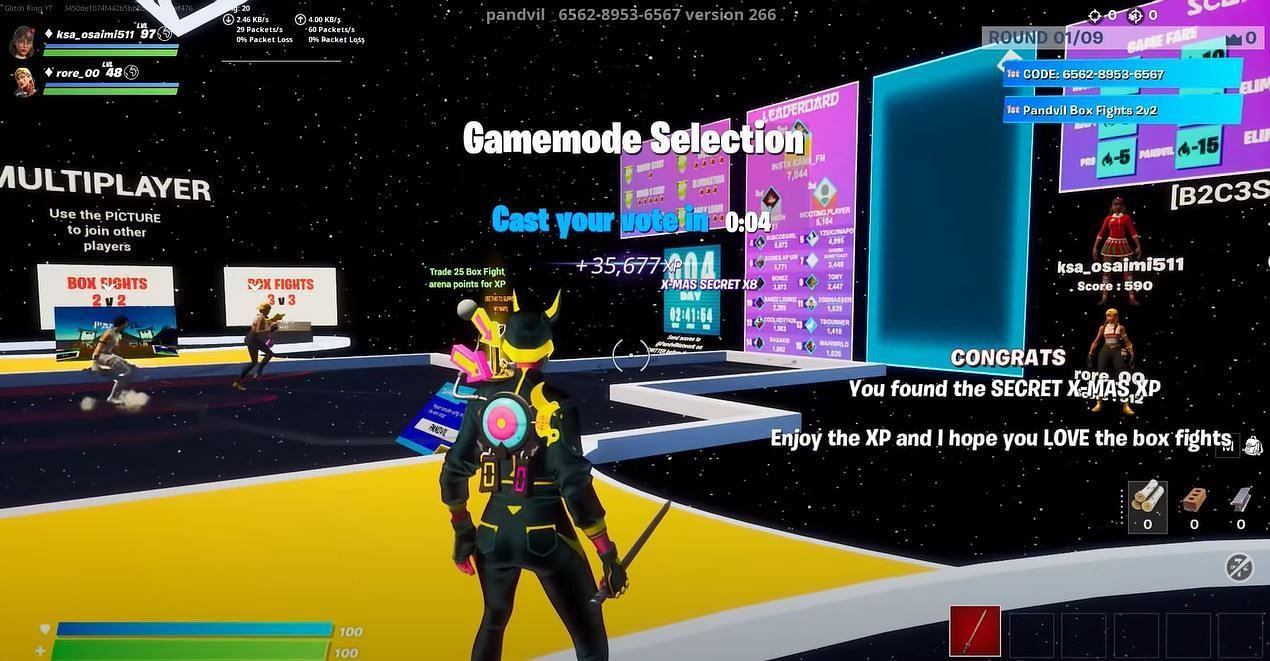 Enter Creative mode and earn up to 35,000 XP in a second with this new XP farm glitch in Fortnite Chapter 3 Season 1 (Image via YouTube/ GKI)