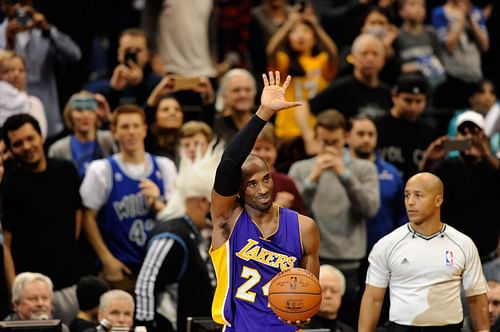 Hall of Fame shooting guard Kobe Bryant won five NBA champikonships with the LA Lakers.