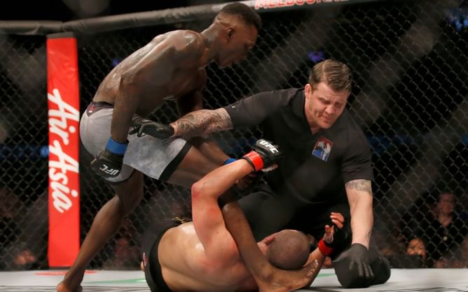 Watch: Israel Adesanya schools young sparring partner while preparing for Robert Whittaker rematch