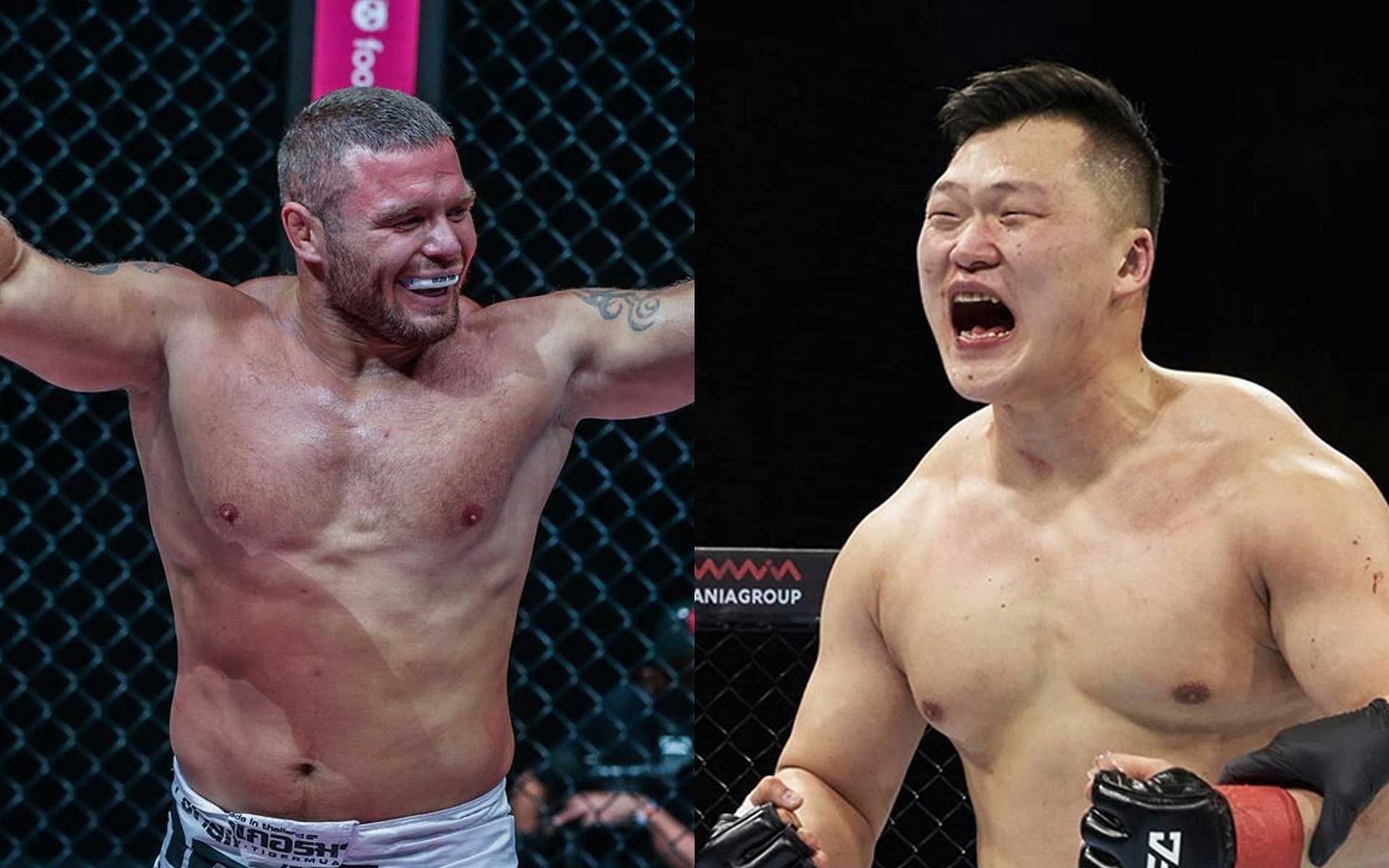 Anatoly Malykhin (left) and his friend Kang Ji Won (right) [Photo: ONE Championship]
