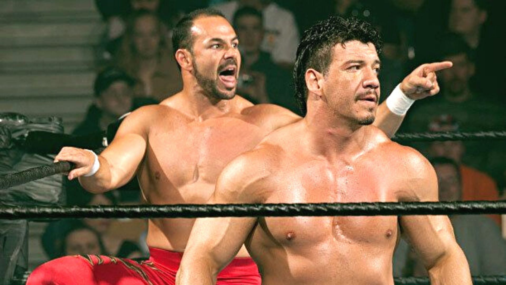 Chavo and Eddie Guerrero, collectively known as Los Guerreros in WCW and WWE.