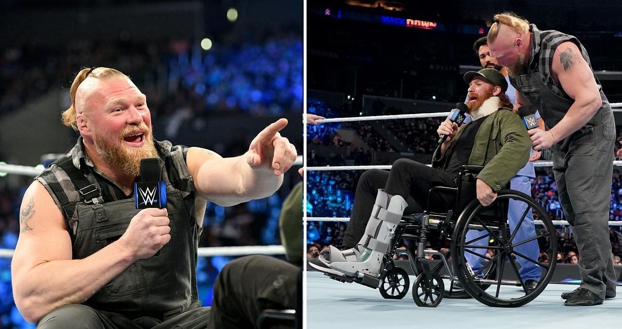 Brock Lesnar attacked Sami Zayn again, on this week&#039;s SmackDown