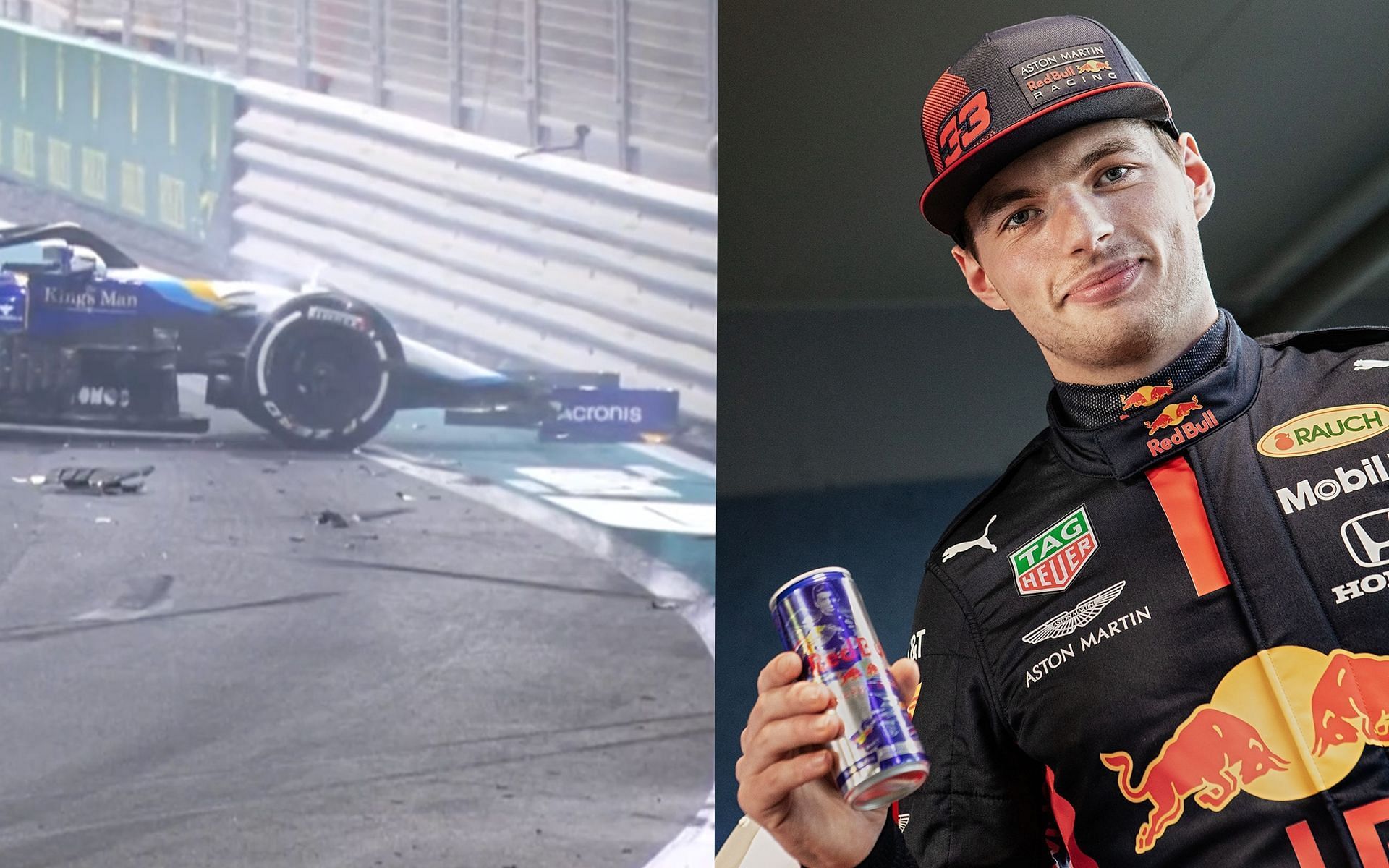 Nicholas Latifi (left) and Max Verstappen (right) (Image courtesy: @gbm_xii and @maxverstappen33 on Twitter)